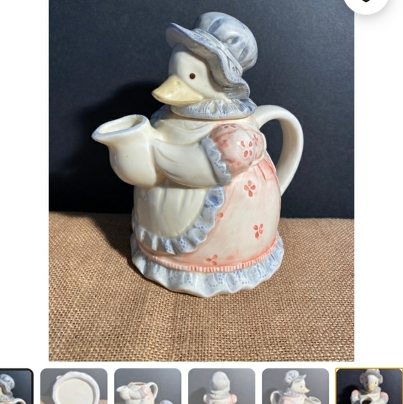 Vintage Country Mother Goose Teapot - Picture 3 of 6